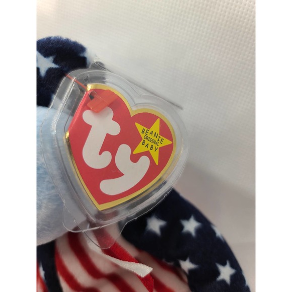 Ty Beanie Baby Spangle Blue Face Bear - Picture 8 of 8